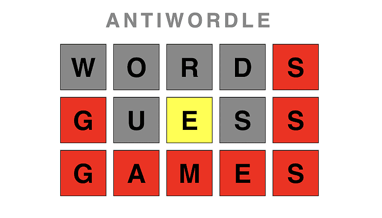 Vista previa del juego Anti-Wordle