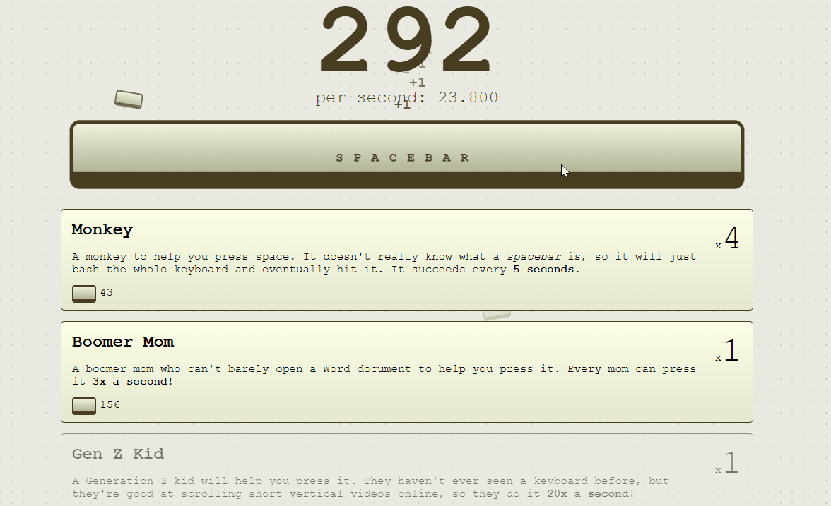 Game Spacebar Clicker preview