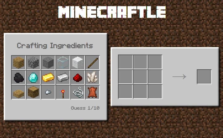 Vista previa del juego Minecraftle