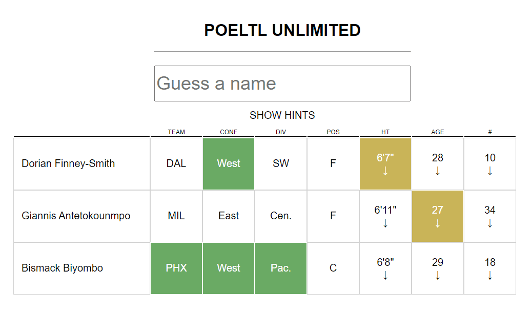 Game Poeltl Unlimited preview